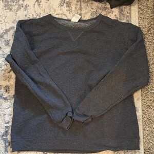 Hanes Gray Crewneck Sweater Classic Knit Design